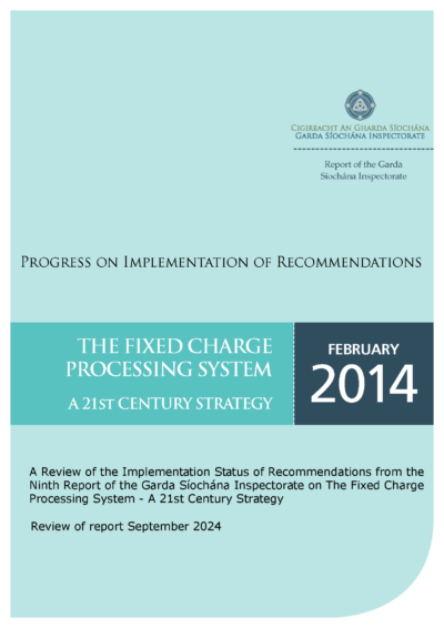 Cover of GSI Report Fixed Charge Processing System – A 21st Century Strategy. Click to open progress report 2024