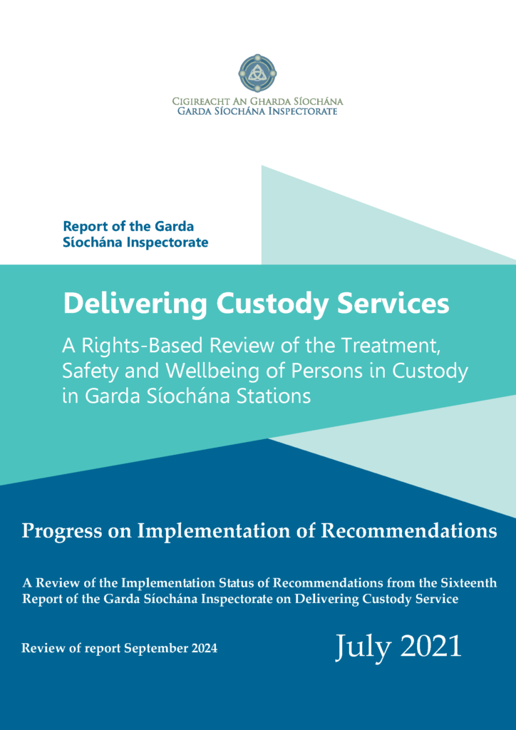 Click to open progress report of delivering custody services